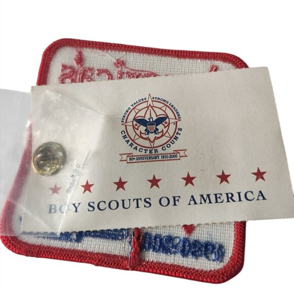 Popcorn Sales Patch + Pin Vintage Boy Cub Scouts America BSA Embroidered 1980-20 - Picture 2 of 3